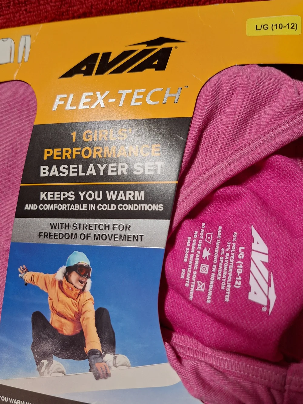 Avia Girls' Performance Baselayer Set - Tropical Blossom.